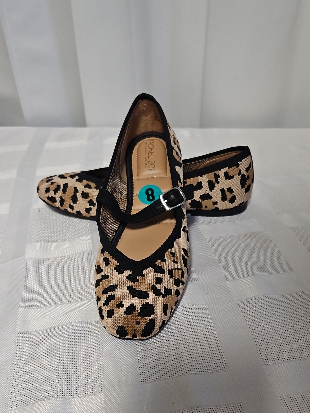Rachel Zoe Leopard Print Ballet Flats, sz 8, New